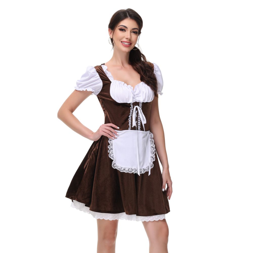 Октоберфест костюм клетчатые платья Dirndl немецкий карнавальный наряд